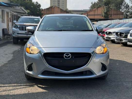 Mazda Demio silver color fully loaded 2019 model. image 3