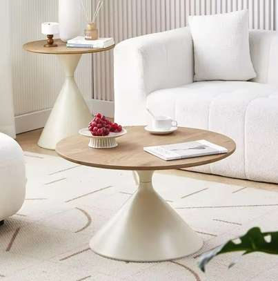 Wooden Home Office Coffee Table Set image 4