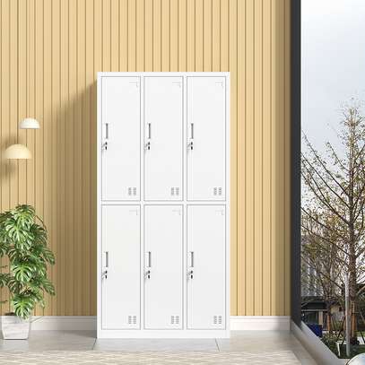 Office cabinet: 6-locker steel lockable file cabinet image 5