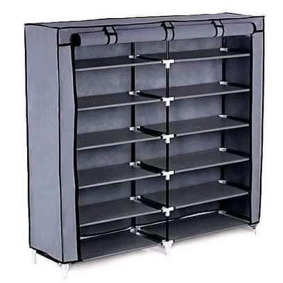 Metallic Portable shoerack with Canvas Cover* image 4