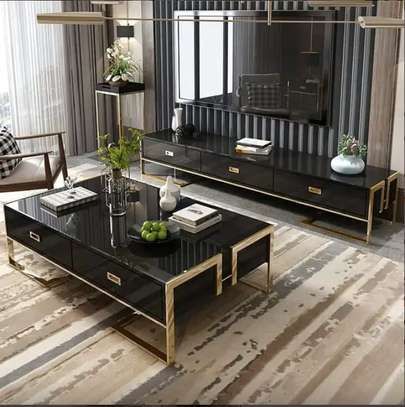 Glossy Finish Wooden  Coffee Table image 2