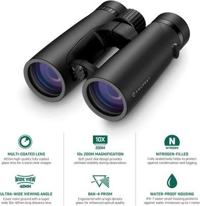 Amcrest 10x42 Roof Prism Binoculars for Adults image 3
