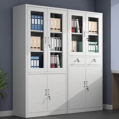 Dove Grey Steel Supplies Cabinet with Locker image 4