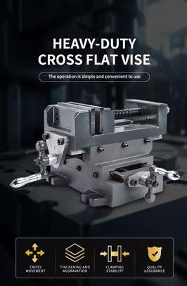 HEAVY DUTY CROSS FLAT VISE(3",4",5",6"&8") FOR SALE image 3