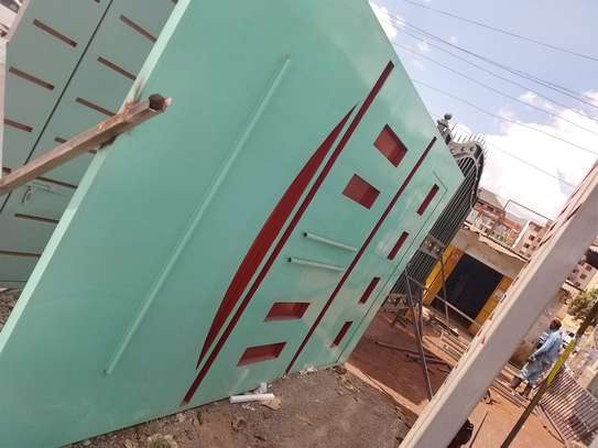 Executive heavy steel modern gates with Top security image 15