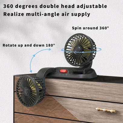 Multifunctional USB 360° Oscillating Car/ Office Cooling Fan image 3