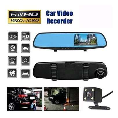 1080P HD Dual Lens G-sensor 170° Rear View Mirror Car DVR image 1