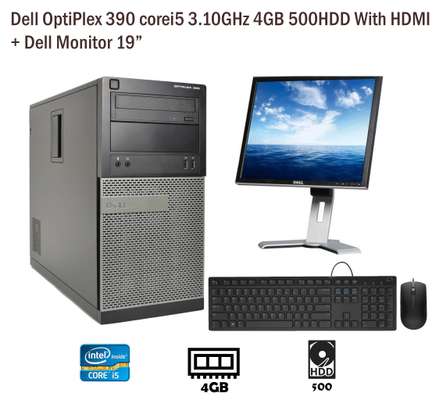 Dell OptiPlex 390 MT 4GB 500HDD3.10GHz with HDMI +19" Tft image 1
