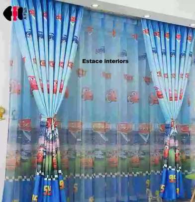 Colorful kids curtains with cartoons prints image 1