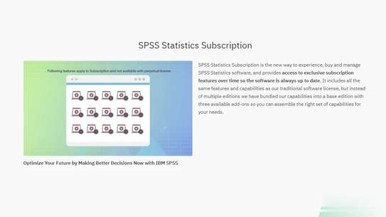 IBM SPSS Statistics 26.0 (Windows/Mac OS) (Multi-user) image 2
