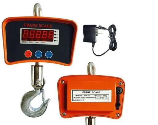 RECHARGEABLE CRANE HANGING SCALE 500KG image 1