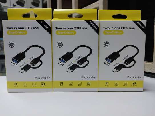 2 In 1 USB 3.0 OTG Adapter Cable Type-C Micro-USB image 2