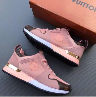Louis Vuitton LV Trainers Laced Up Sneakers In Pink image 2