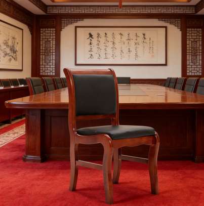 Wooden Frame Boardroom Office Chair image 3
