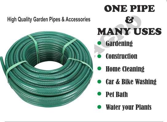 Heavy Duty Braided Water Hose Pipe - 3/4'' X 50 MTRS image 1