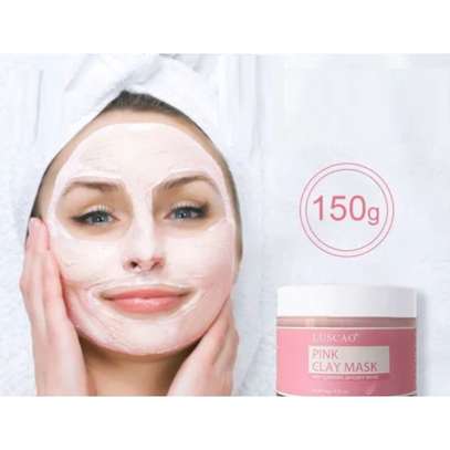 LUSCAO PINK CLAY FACE MASK 150gm image 3