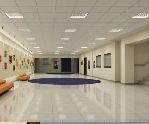 Acoustic mineral fiber ceiling installation in Nairobi image 1