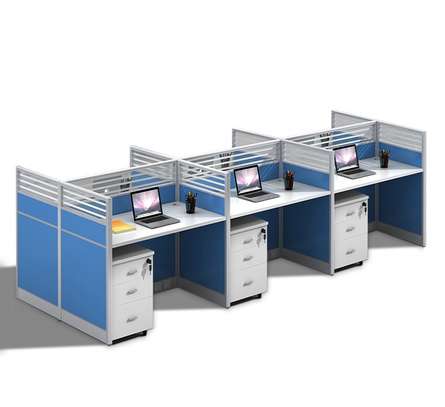 Executive Modern MDF 6-Way Work Station image 4