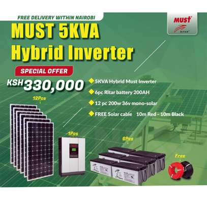 MUST 5KVA Hybrid Inverter FullKit System image 3