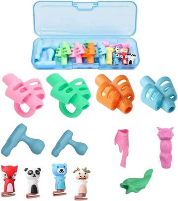 Pencil Grip Holder With Box Silicone Children Kids Learning image 1