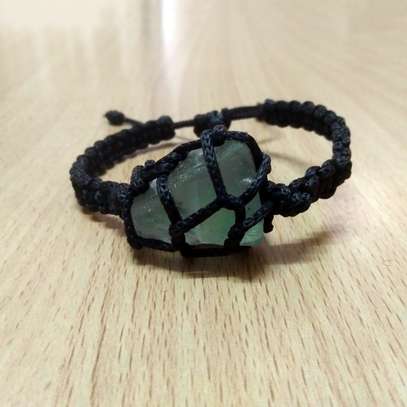 Natural Green Fluorite Crystals~Bracelets~wrist~Meditation image 1