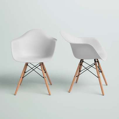 Home Chairs: Allensville Plastic Chair With Wooden Legs image 3