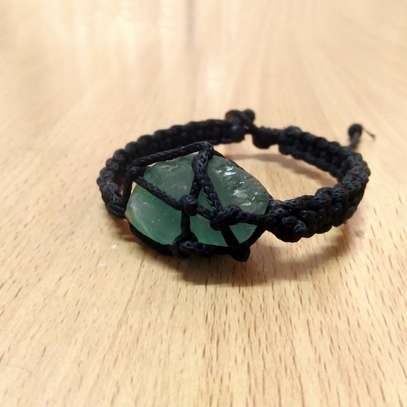 Natural Green Fluorite Crystals~Bracelets~wrist~Meditation image 2