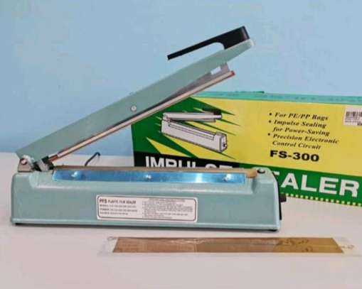 300mm metal impulse sealer, plastic paper sealer image 1