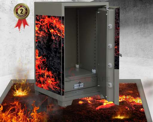 Office Safe :  Fire-Resistant Digital Safe With Key Lock image 1