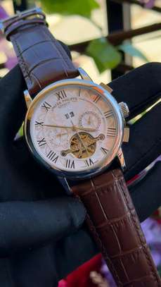 Leather Strap Automatic Patek Philippe Watch image 1