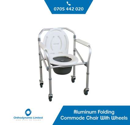 Portable Commode chair with wheels image 4