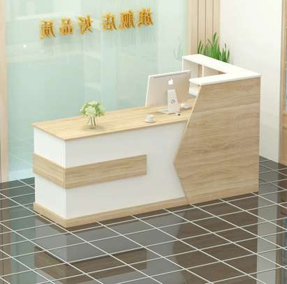 Modern Front Office Reception Desk with Storage image 3