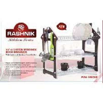 Rashnik 22" 3 Layer Wooden Dish Drainer (rn-1606) image 1