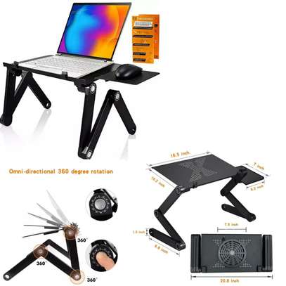 Laptop stand with mouse pad and fan image 1