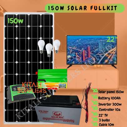 150w solar fullkit with tv 22 " image 1