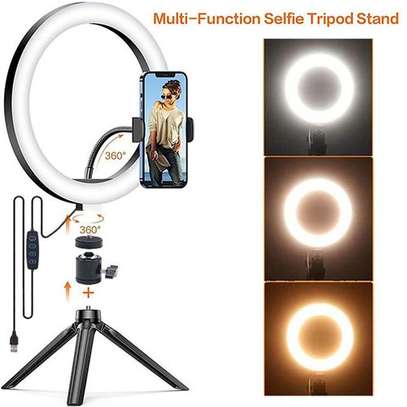 10" LED Selfie Super Bright Ring Light Dimmable Fill Light image 1
