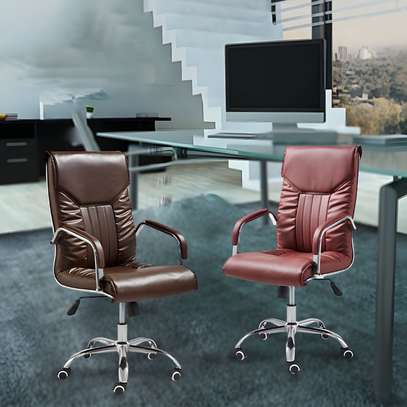Office Chair: Ergonomic Modern High Back Fixed Arm Chair image 4