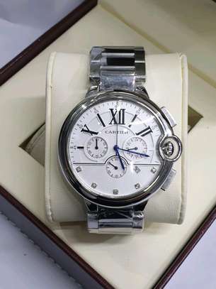 Metallic Strap Cartier Watch image 1