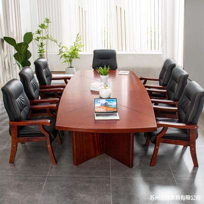 Boardroom Table: 2.4M Mahogany Built Strong Boardroom Tables image 3