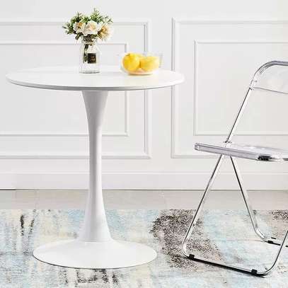 Dining Table: Round White Dining Table image 5