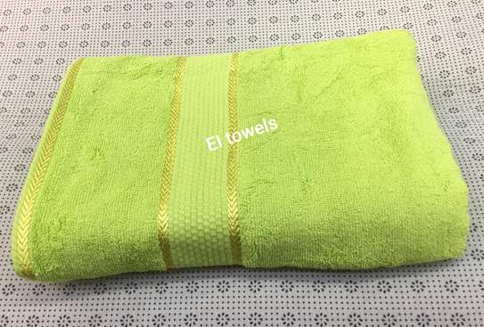 QUALITY ORANGE AND GREEN TOWELS image 1
