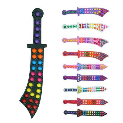 Unisex Bubble Fidget Toys Sword Knife Stress Relief Sensory Satisfying Toys for Gifts image 2