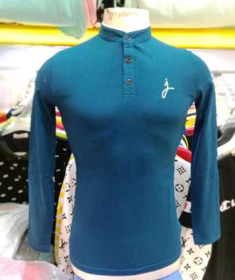 Chinese Collar Quality Long Sleeved T Shirts image 1