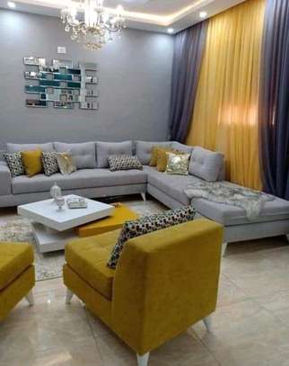 L shape sofa and large one seater image 2