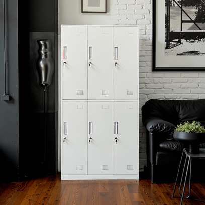 6-Door Steel Wardrobe – Metal Locker for Bedroom & Gym image 2