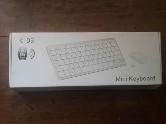 External Mini Wireless Keyboard & Mouse image 1