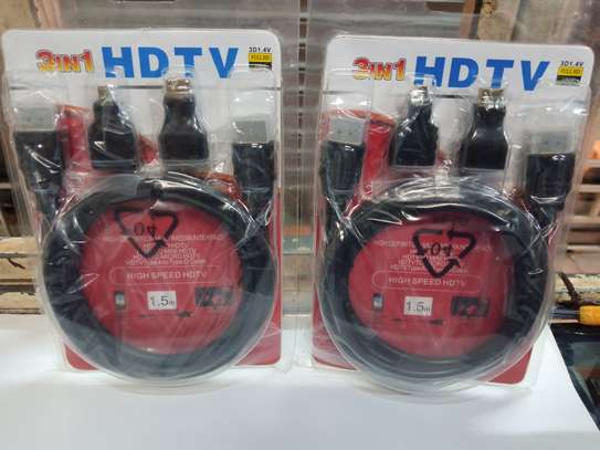 HDTV 3 In 1 Cable Also Suitable As HDMI 3 In 1 Cable image 1