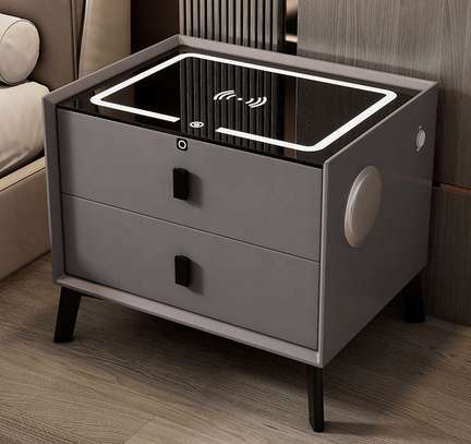 Modern Small Bedside Cabinet with Smart Features image 6