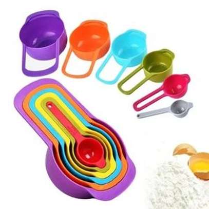 6pcs Plastic Measuring Cup And Spoon Set image 1