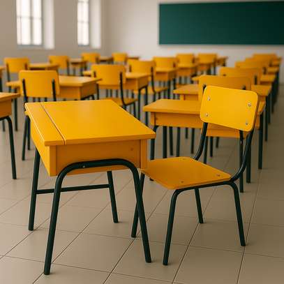 Compact School Desk with Chair for Study Rooms image 1